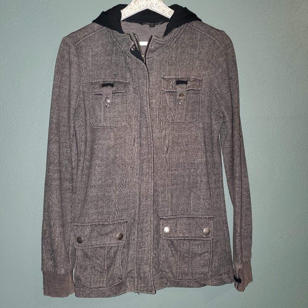 EMPYRE women's gray hooded jacket